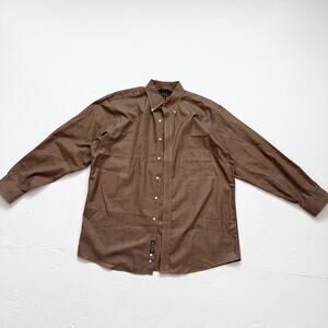 Jos. A. Bank Traveler’s Collection Plaid Button Up Shirt, Size Large